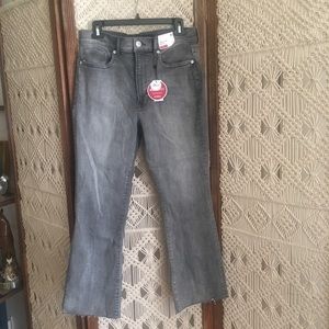 Express Cropped Flare High Rise Jeans